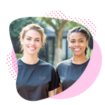 Pink Power Home Cleaning Team Two friendly Pink Power Brands team members ready to provide exceptional home cleaning services.