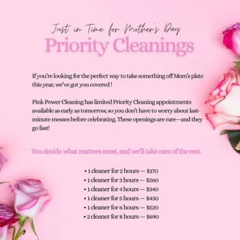 Gift Mom a Clean Home This Mother’s Day – Limited Spots Available!