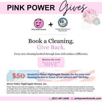 Book a Cleaning and Help Military Families with $50 Donation