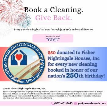 Book a Cleaning & Donate $50 to Support Military Families!